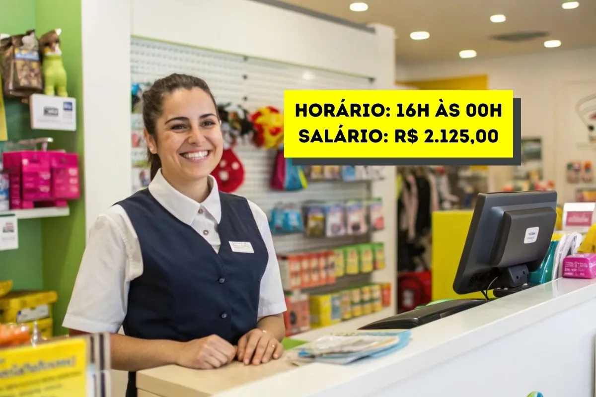 Vaga Para Trabalhar das 16h às 00h Oferece Salário de R 2 125 00 e